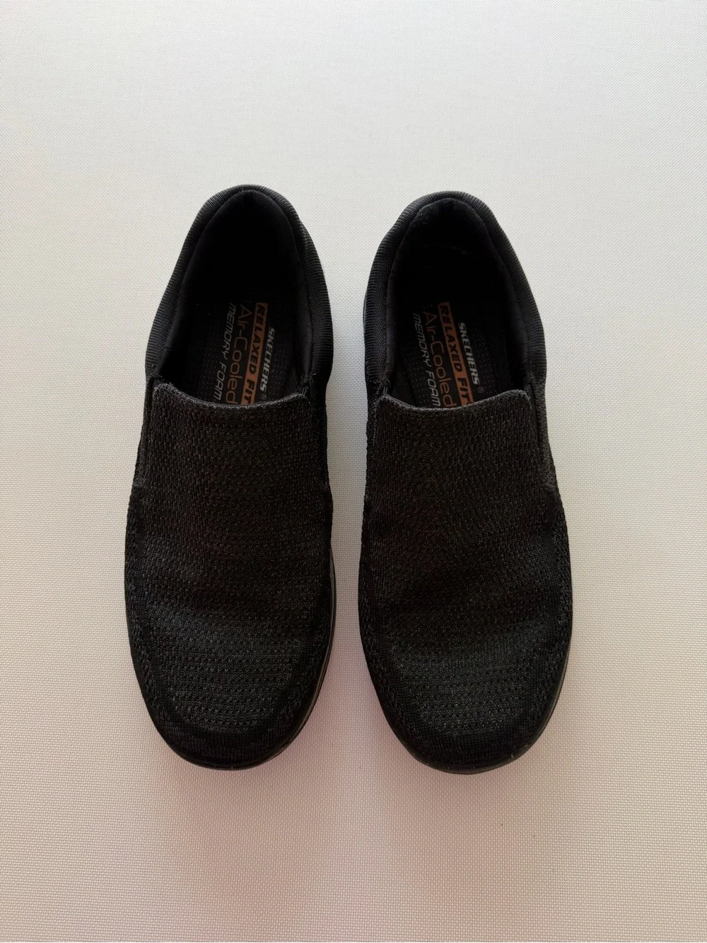 Skechers Men's Black Slip-On Knit Casual Loafers